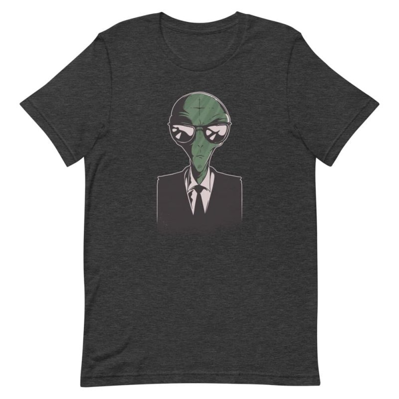 T shirt alien en costume cravate Espace stellaire