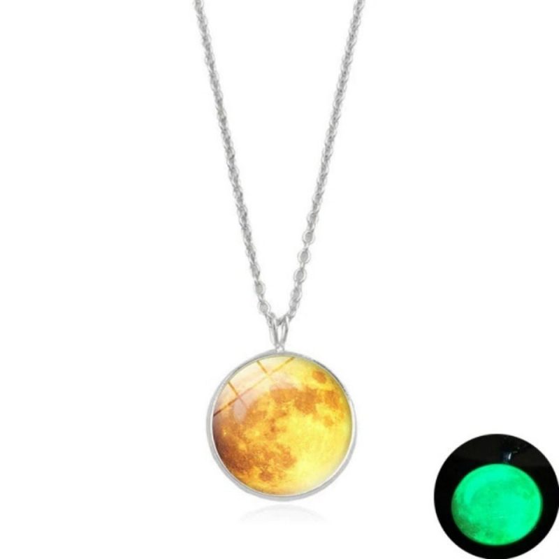 collier lune jaune