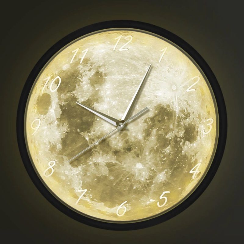 horloge lune lumiere led