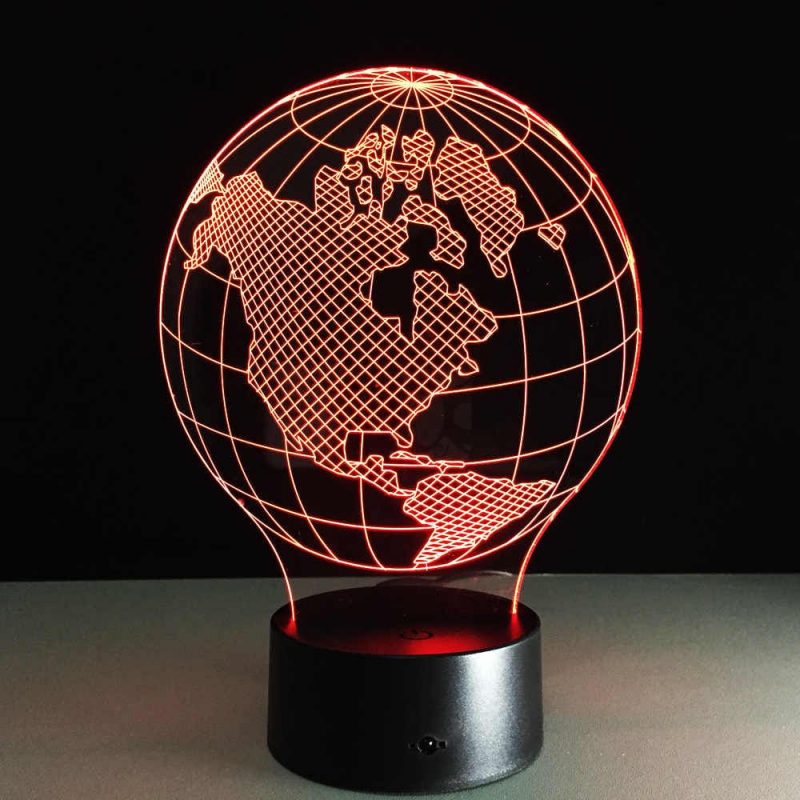 lampe planete terre stereoscopique