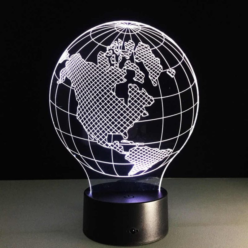 lampe stereoscopique 3d planete terre