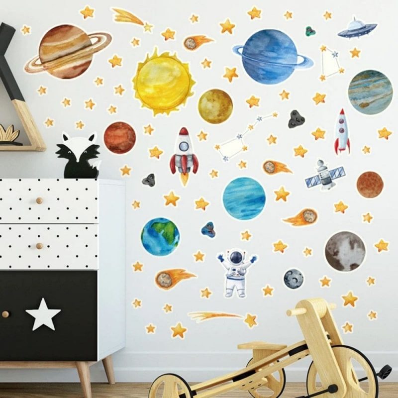 motifs stickers chambre enfant espace