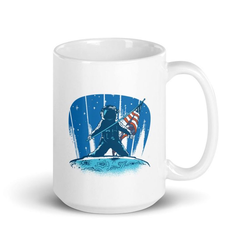 mug astronaute americain sur la lune