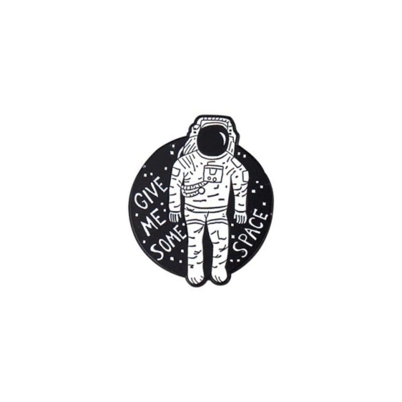 pins astronaute noir et blanc