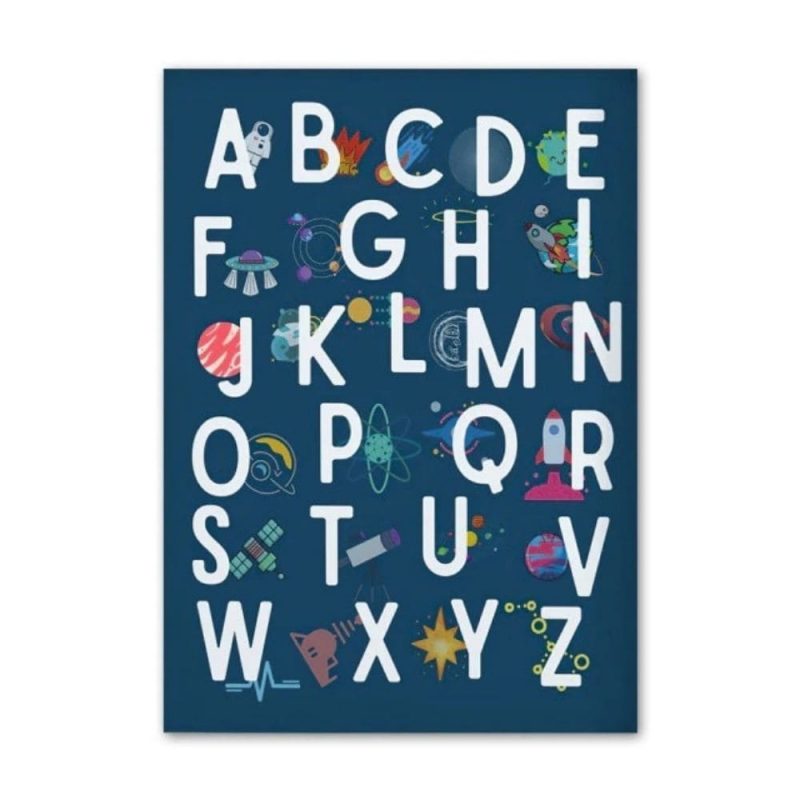 poster alphabet theme espace