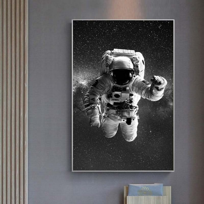 poster astronaute nasa dans l espace