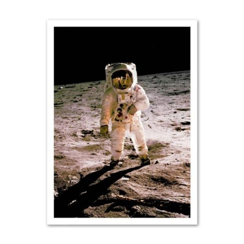 poster astronaute sur la lune buzz aldrin apollo 11