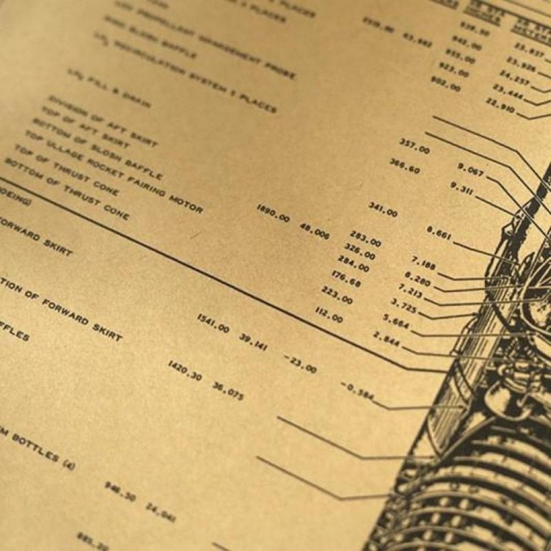 poster details plans fusee saturn v