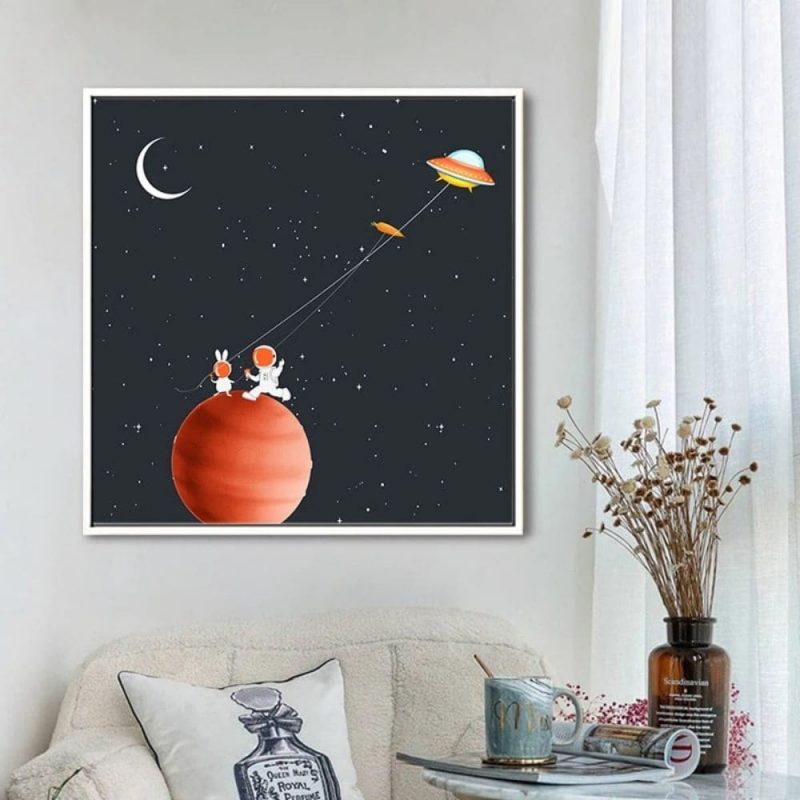 poster petits astronautes pour chambre spatiale