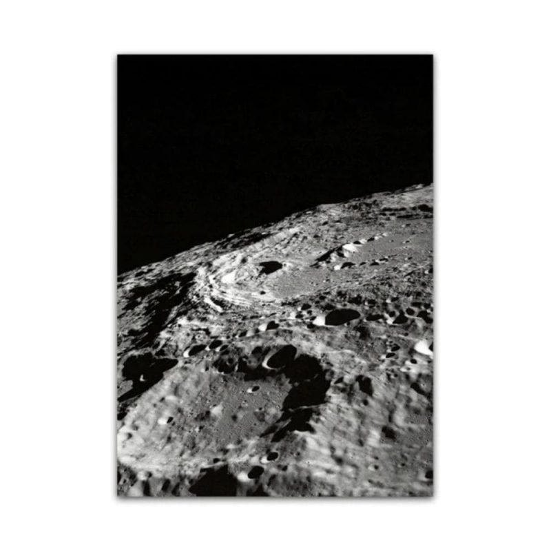 poster photo surface de la lune apollo