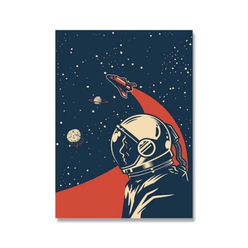 poster retro astronaute