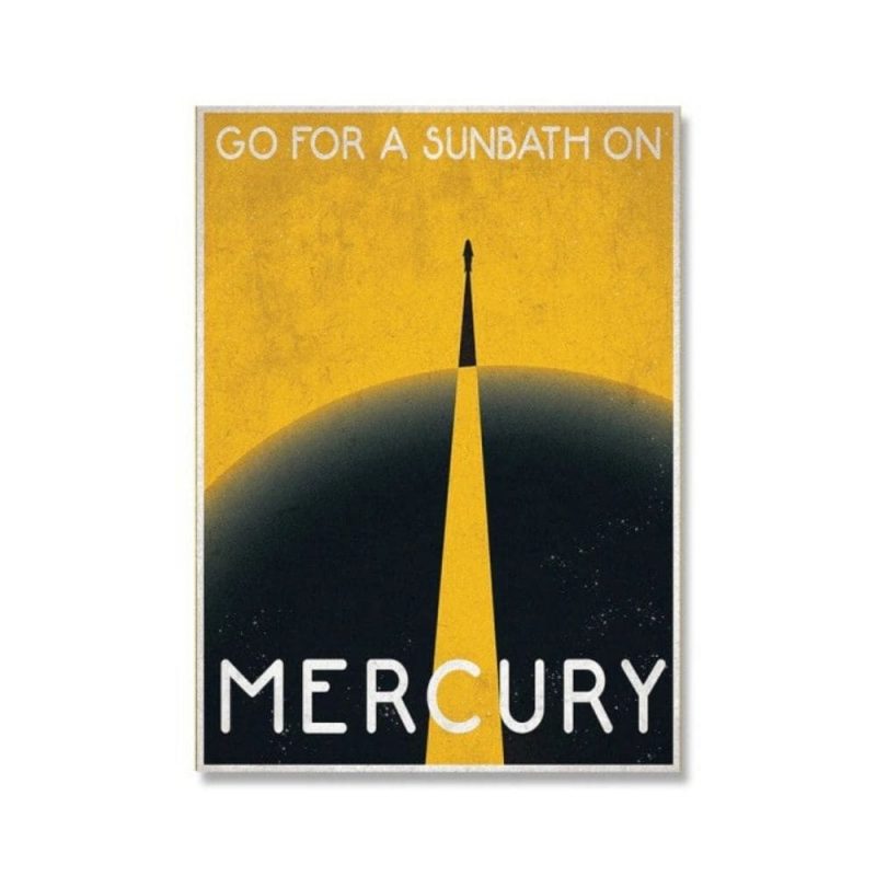 poster retro planete mercure