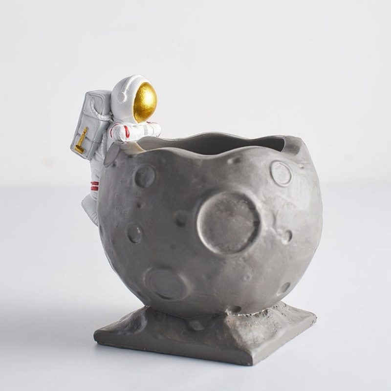 pot a crayon lune astronaute