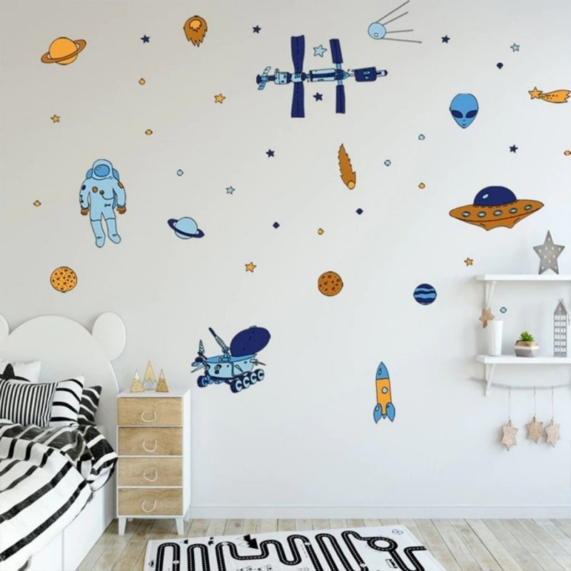 stickers chambre enfants station spatiale