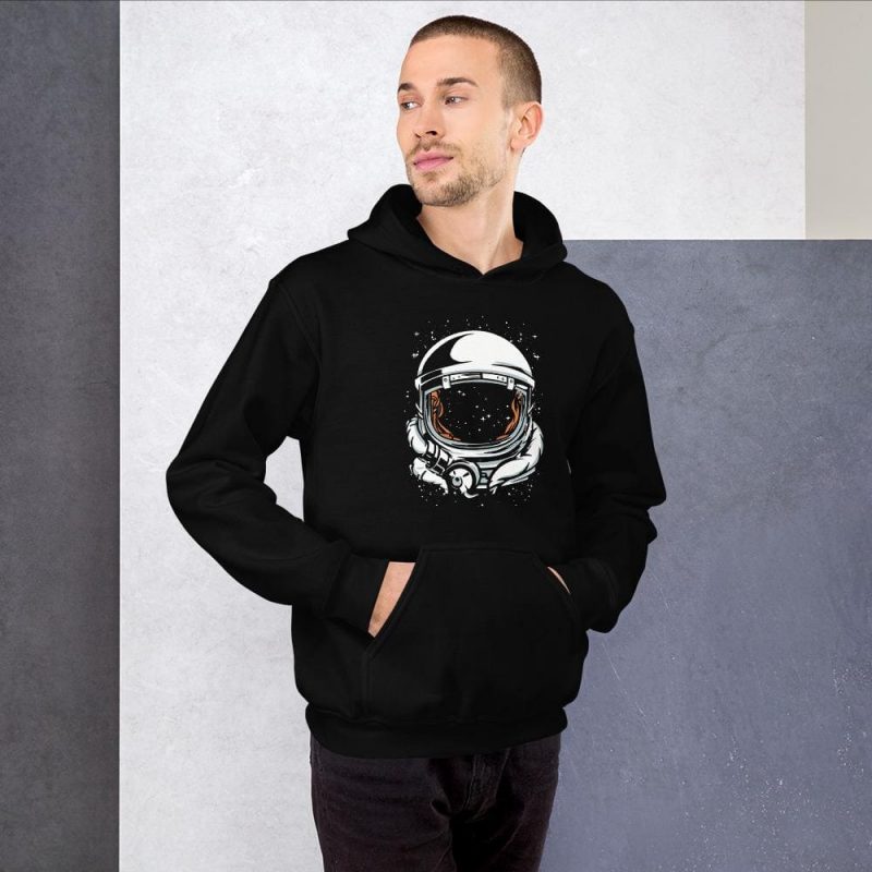 sweat noir casque astronaute