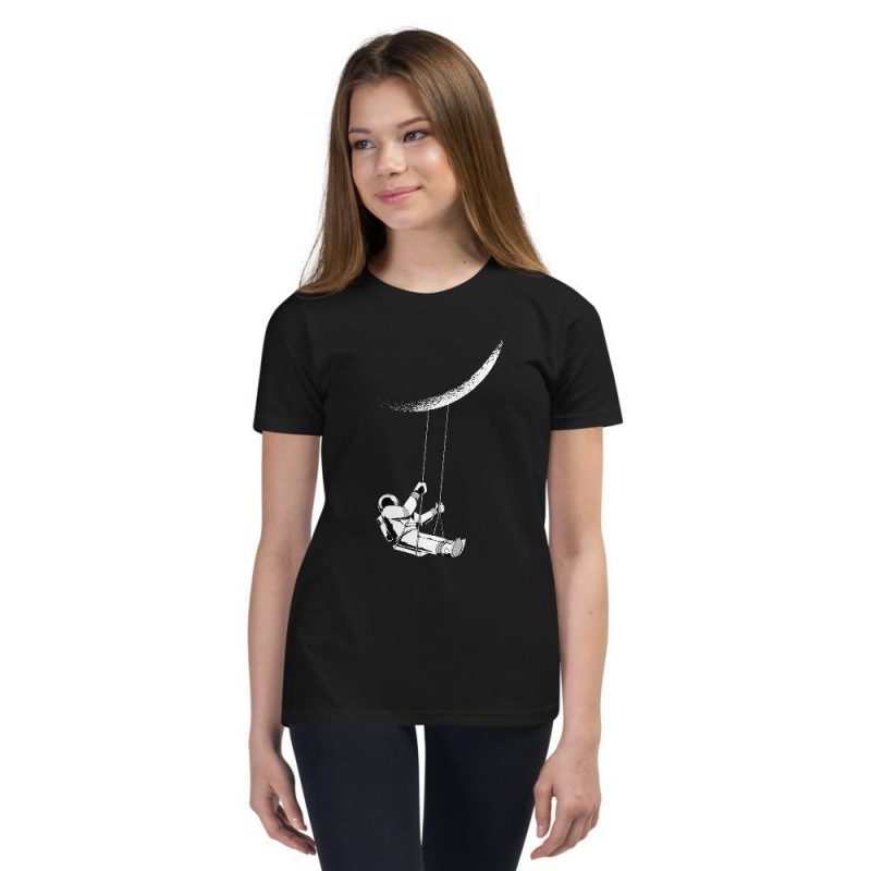 t shirt astronaute balancoire lune