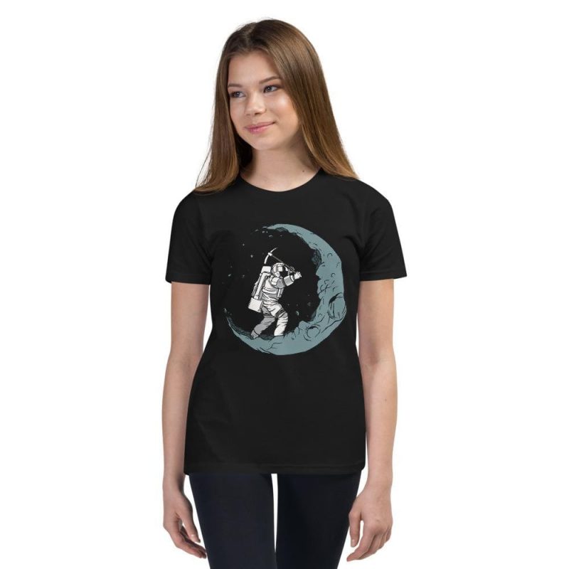 t shirt croissant de lune astronaute