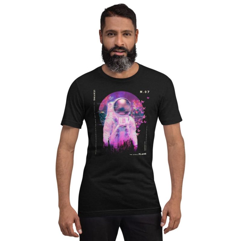 t shirt retro wave astronaute