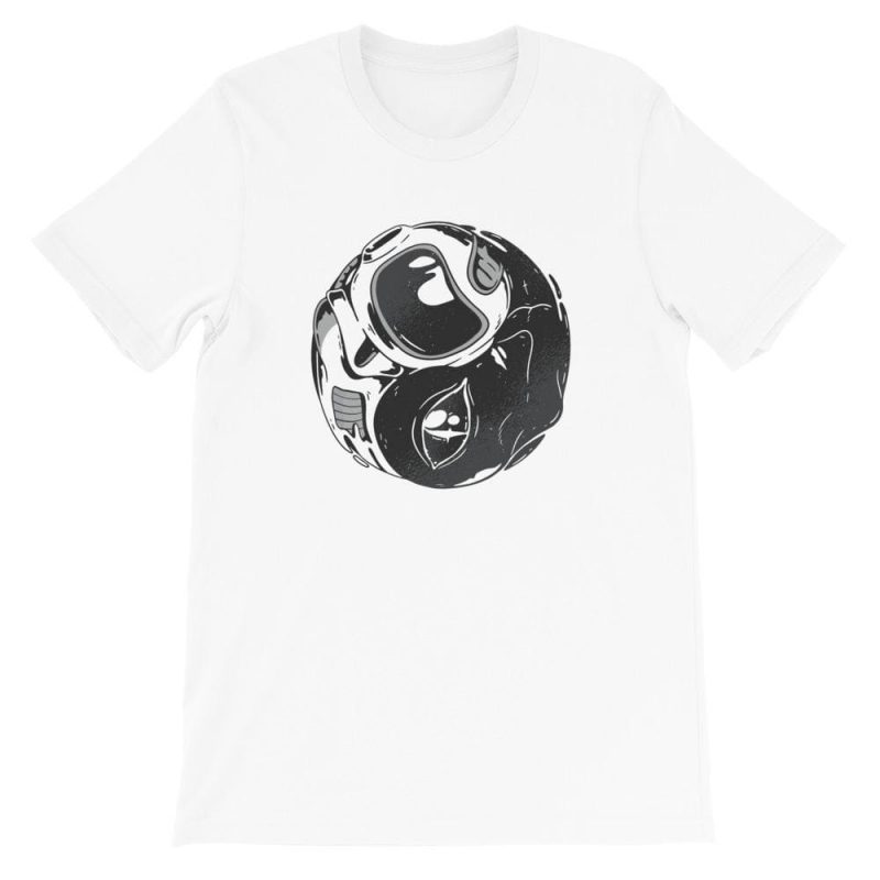 t shirt astronaute alien yin yang espace stellaire