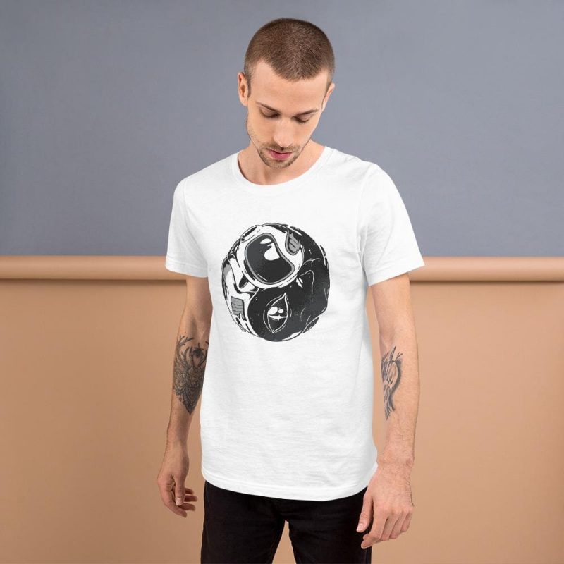 t shirts astronaute alien yin yang espace stellaire