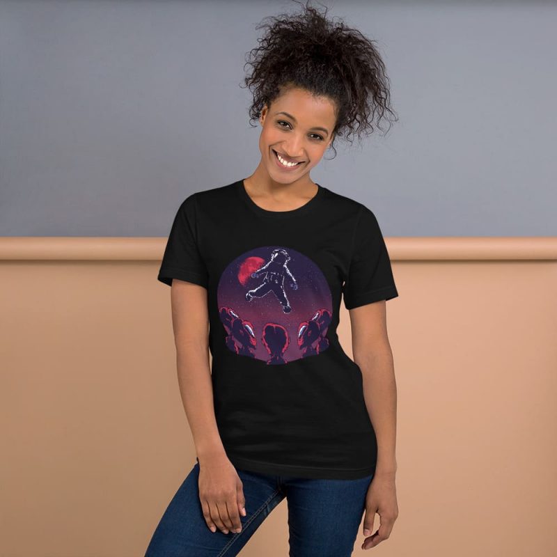 t shirt astronaute flotte alien espace stellaire