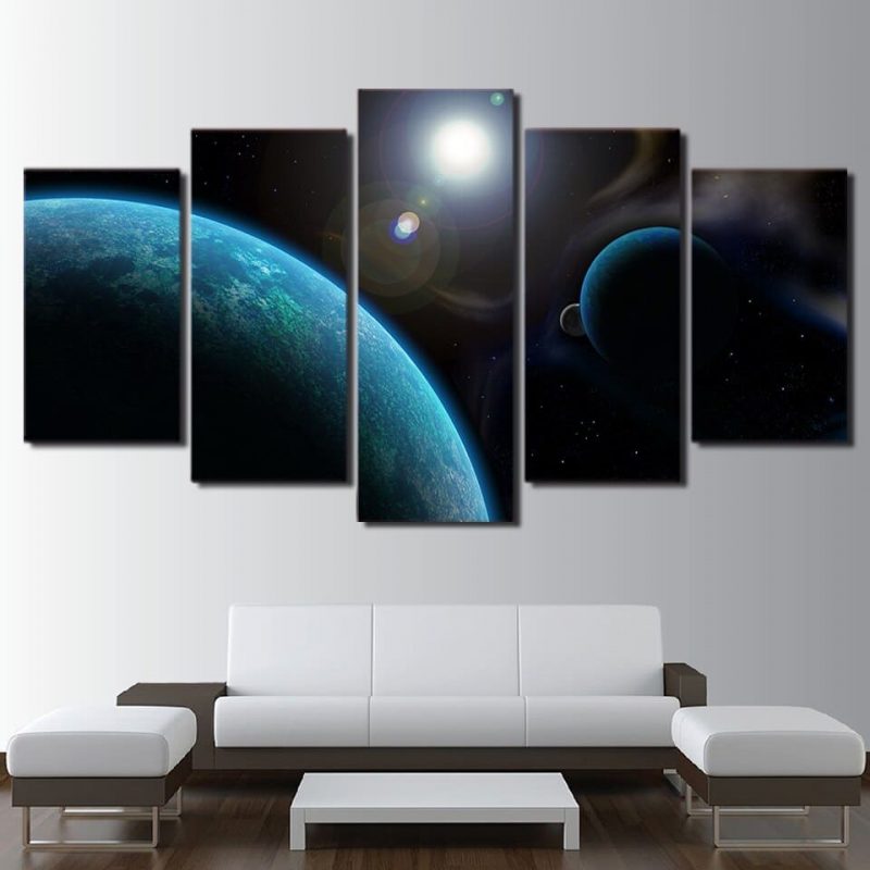 tableau 5 pieces neptune espace stellaire