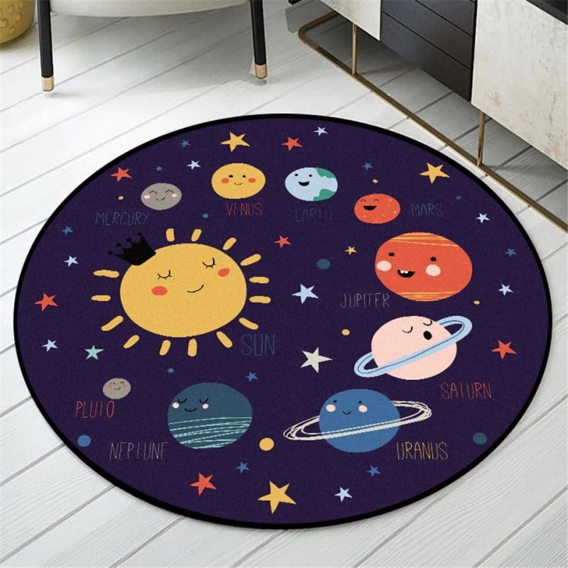 tapis rond planetes